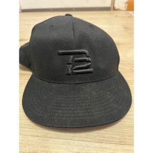 TB12 Tom Brady Black 210 Stretch Flexfit Hat 6 7/8 -7 1/4 S/M Patriots NFL